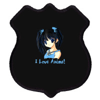 I Love Anime! Anime Girl Shield Patch | Artistshot