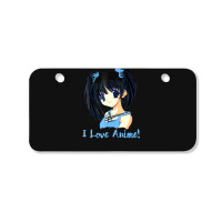 I Love Anime! Anime Girl Bicycle License Plate | Artistshot