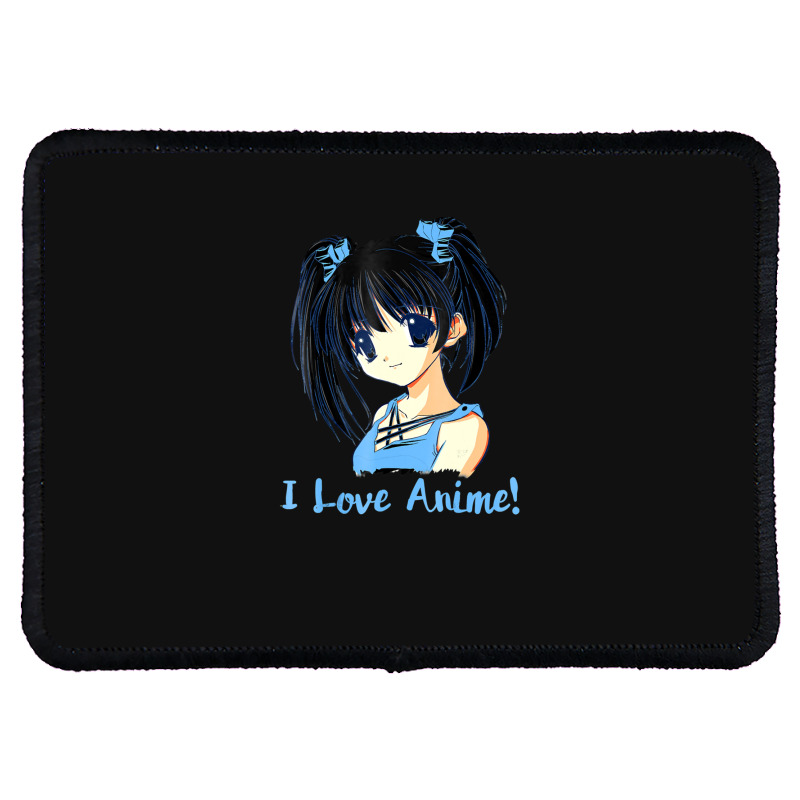 I Love Anime! Anime Girl Rectangle Patch by FranklinTepper1 | Artistshot