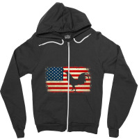 Vintage Us Flag Cockfighting Video Zipper Hoodie | Artistshot