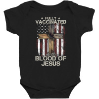 Christian Usa Flag Fully Vaccinated By The Blood Of Jesus Long Sleeve Baby Bodysuit | Artistshot