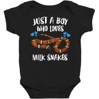 Just A Boy Who Loves Milk Snakes T Shirt Baby Bodysuit | Artistshot