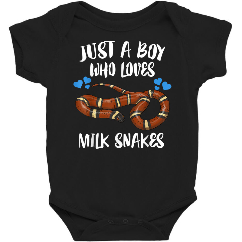 Just A Boy Who Loves Milk Snakes T Shirt Baby Bodysuit by araceliphexy | Artistshot