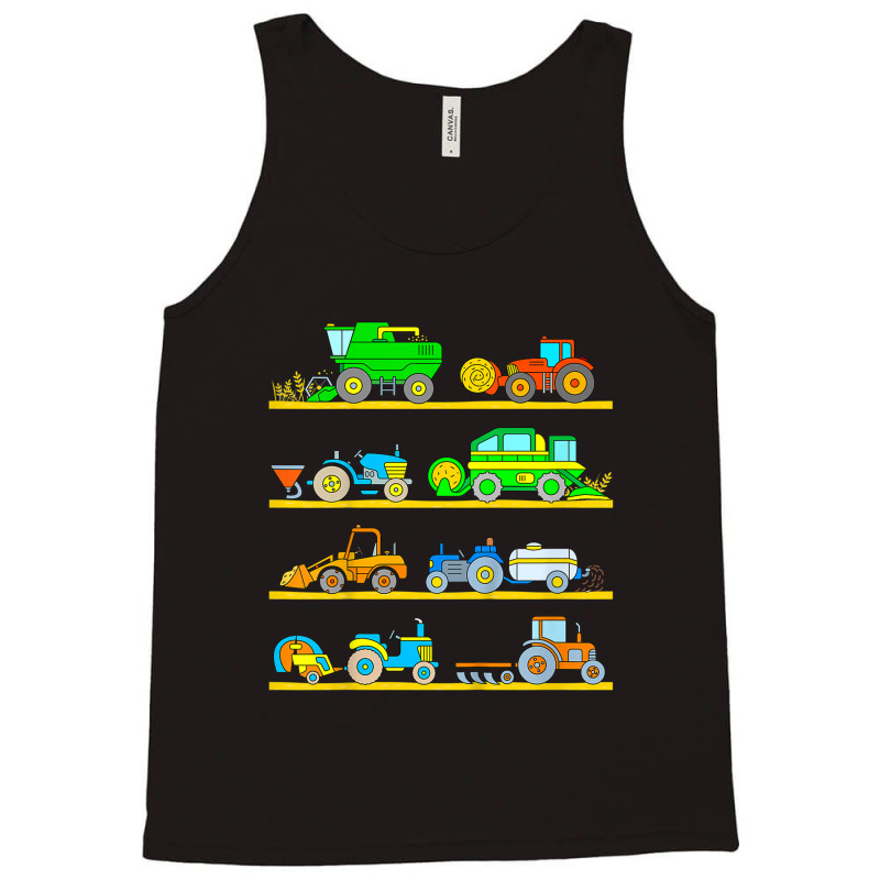 Kids Combine Harvester Farm Vehicles Tractor Boys Tank Top by RachelRenePeckham | Artistshot