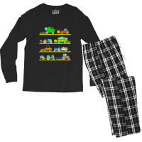 Kids Combine Harvester Farm Vehicles Tractor Boys Men's Long Sleeve Pajama Set | Artistshot