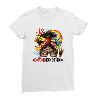 Latina Messy Bun Daycare Director Life Ladies Fitted T-shirt | Artistshot