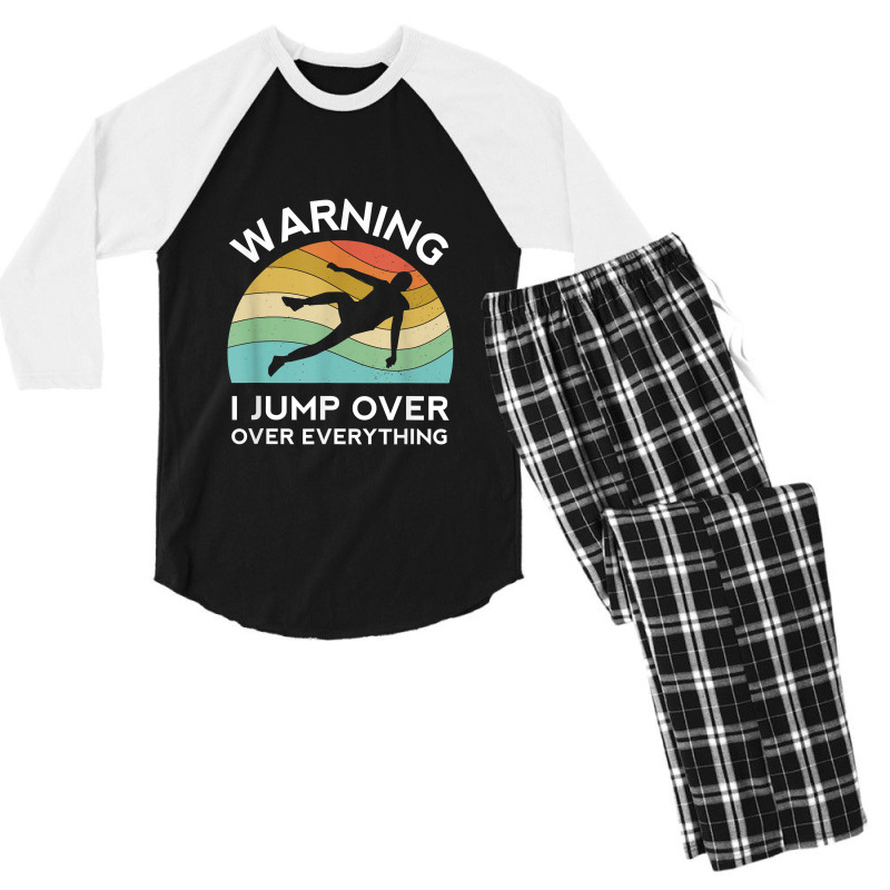 Parkour Free Running Training Traceur Retro Boys Sport Flip Men's 3/4 Sleeve Pajama Set by SamuelTABraun | Artistshot