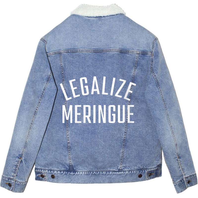 Womens Legalize Meringue Food Legalization Of Meringue V-neck Unisex Sherpa-lined Denim Jacket | Artistshot