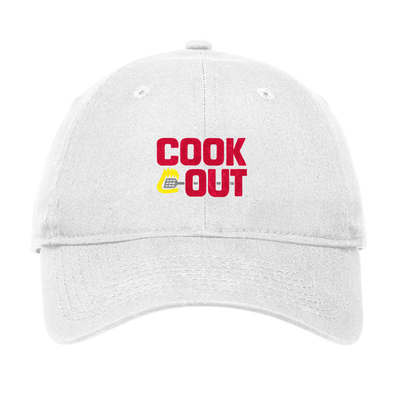 Cookout   Vintage Chalk Texture   Red Gray Adjustable Cap by KimberleeWilson786 | Artistshot