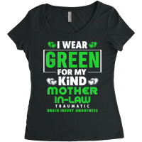 I Wear Green For My Mother In Law   Brain Injury Awareness T Shirt Women's Triblend Scoop T-shirt | Artistshot