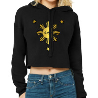 Philippine Flag Sun Stars Filipino Filipina Pinoy Baybayin Cropped Hoodie | Artistshot