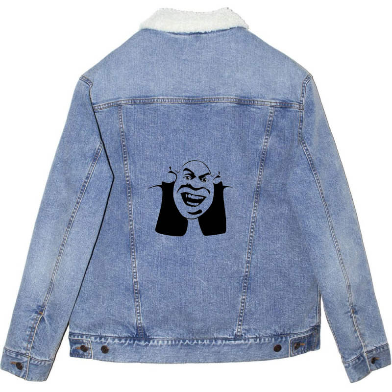 Shrek Meme Shrek Meme Shrek Meme Shrek Meme Shrek Meme Shrek Meme Shre Unisex Sherpa-lined Denim Jacket | Artistshot