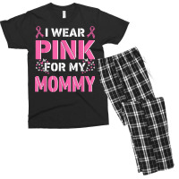 I Wear Pink For My Mommy Mom Breast Cancer Awareness Faith T Shirt Men's T-shirt Pajama Set | Artistshot