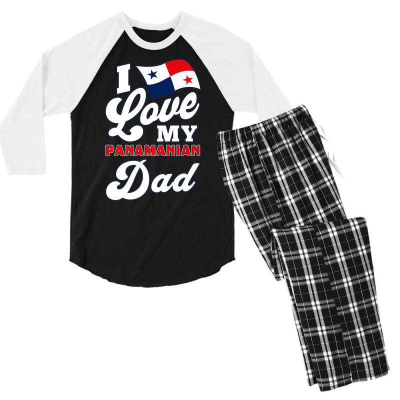 I Love My Panamanian Dad. Father's Day Premium T Shirt Men's 3/4 Sleeve Pajama Set by hamlerf | Artistshot