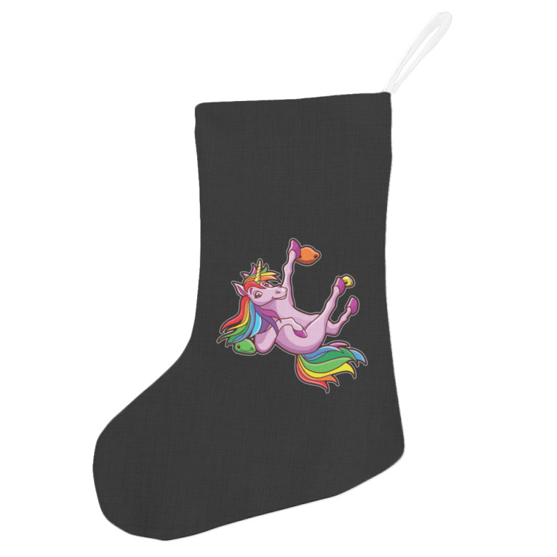 Funny Unicorn Rock Climbing Bouldering Rainbow Holiday Stocking | Artistshot