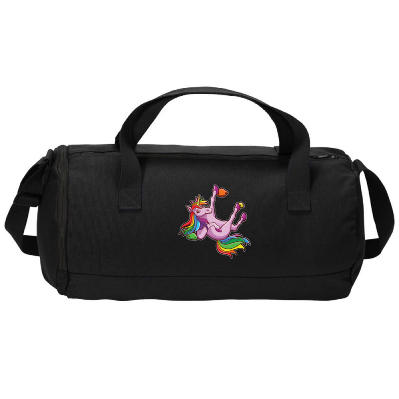 Funny Unicorn Rock Climbing Bouldering Rainbow Duffel Bag | Artistshot