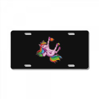 Funny Unicorn Rock Climbing Bouldering Rainbow License Plate | Artistshot