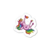 Funny Unicorn Rock Climbing Bouldering Rainbow Sticker | Artistshot