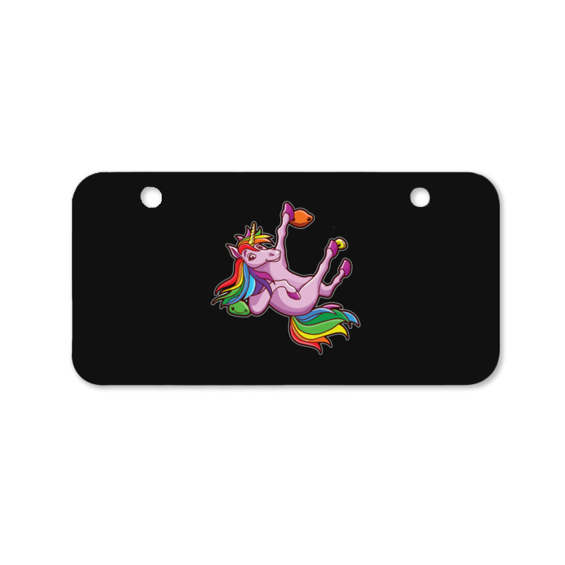 Funny Unicorn Rock Climbing Bouldering Rainbow Bicycle License Plate | Artistshot