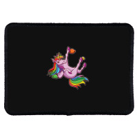 Funny Unicorn Rock Climbing Bouldering Rainbow Rectangle Patch | Artistshot