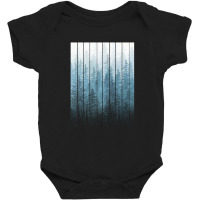 Grunge Dripping Turquoise Misty Forest Baby Bodysuit | Artistshot