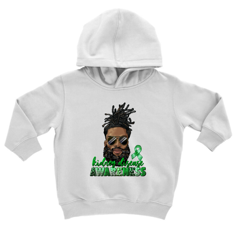 Kidney Disease Awareness Black Man With Locs Bun Toddler Hoodie | Artistshot