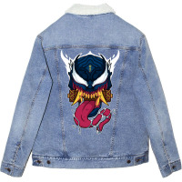 Oni Parasite Symbiont Spider Tee Unisex Sherpa-lined Denim Jacket | Artistshot