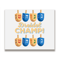 Funny Jewish Tshirt Dreidel Champ Cute Hanukkah Gift Metal Print Horizontal | Artistshot