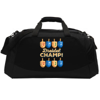 Funny Jewish Tshirt Dreidel Champ Cute Hanukkah Gift Active Duffel | Artistshot