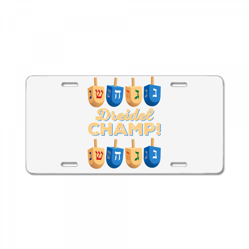 Funny Jewish Tshirt Dreidel Champ Cute Hanukkah Gift License Plate | Artistshot