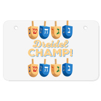 Funny Jewish Tshirt Dreidel Champ Cute Hanukkah Gift Atv License Plate | Artistshot