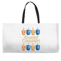 Funny Jewish Tshirt Dreidel Champ Cute Hanukkah Gift Weekender Totes | Artistshot