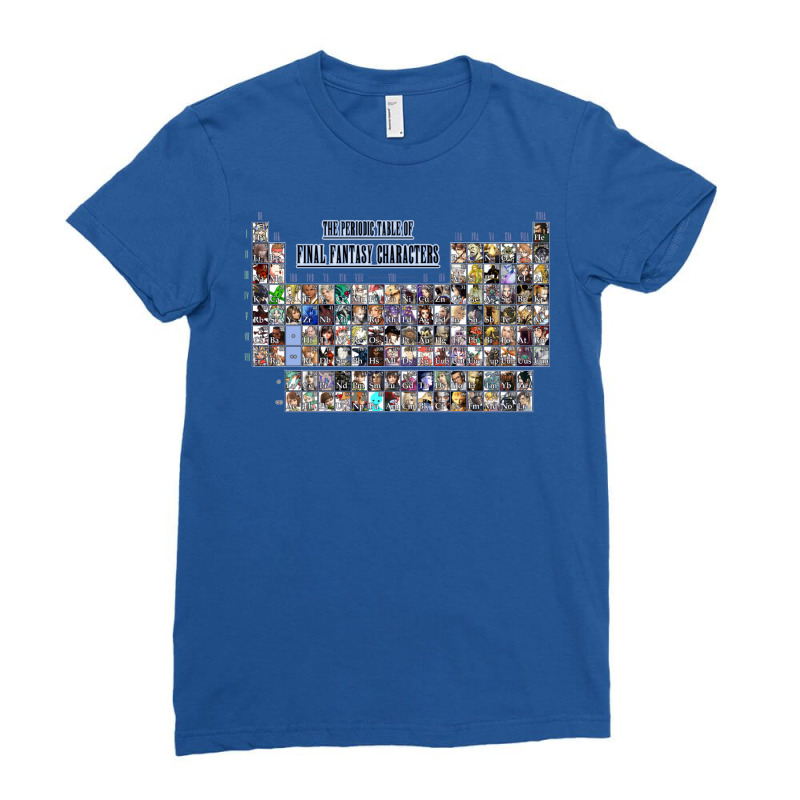 The Periodic Table Of Final Fantasy Characters Ladies Fitted T-Shirt by yahlimeketev | Artistshot