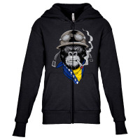 Bosnian And Herzegovinian Flag Biker Bosnia Herzegovina Youth Zipper Hoodie | Artistshot