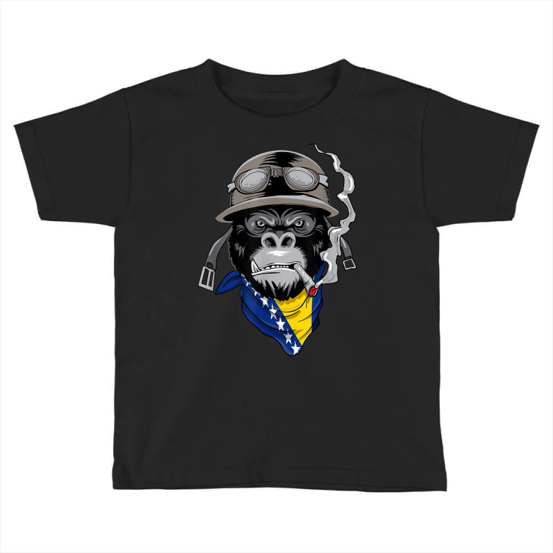 Bosnian And Herzegovinian Flag Biker Bosnia Herzegovina Toddler T-shirt by VictorMRodriguez | Artistshot