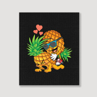 Upside Down Pineapple Swinger And Men Portrait Canvas Print | Artistshot