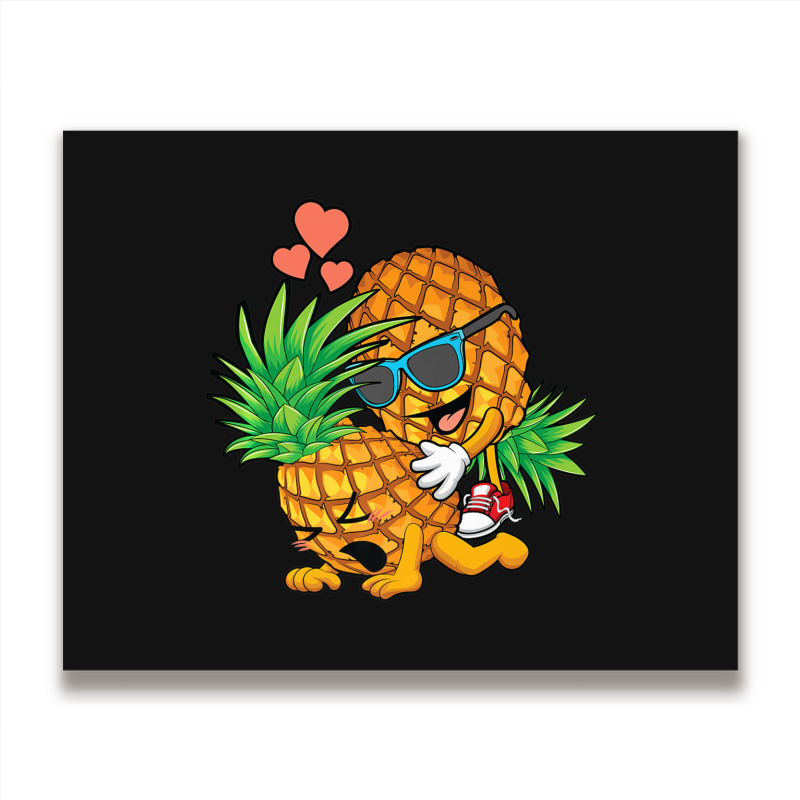 Upside Down Pineapple Swinger And Men Metal Print Horizontal by longho | Artistshot