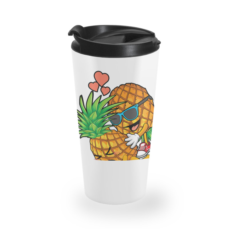 Upside Down Pineapple Swinger And Men Travel Mug by longho | Artistshot