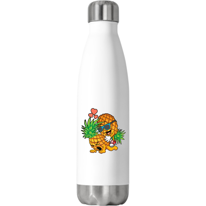 Upside Down Pineapple Swinger And Men Stainless Steel Water Bottle by longho | Artistshot