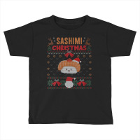 Womens Sashimi Christmas Japanese Food Sushi Ugly X-mas Sweater V-neck Toddler T-shirt | Artistshot