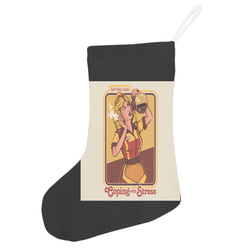 Coping With Stress Postcard Holiday Stocking | Artistshot