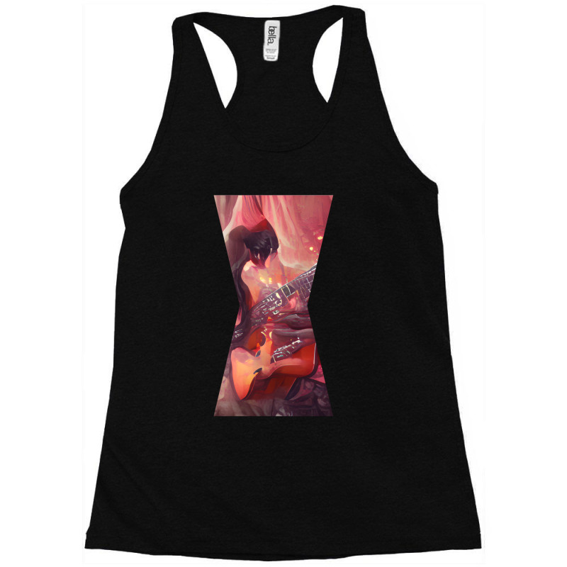 Beautiful Guitar Instrument Abstract Futuristic Musician Digital Art 1 Racerback Tank by TIMMYBWRIGHT | Artistshot