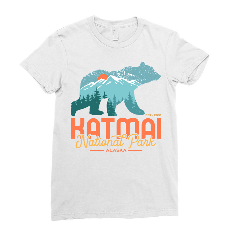 Katmai National Park Alaska Ladies Fitted T-Shirt by walakmoyanj | Artistshot