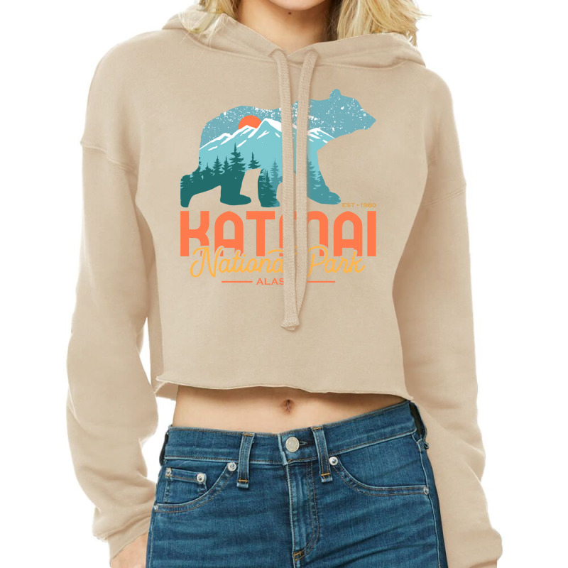 Katmai National Park Alaska Cropped Hoodie by walakmoyanj | Artistshot