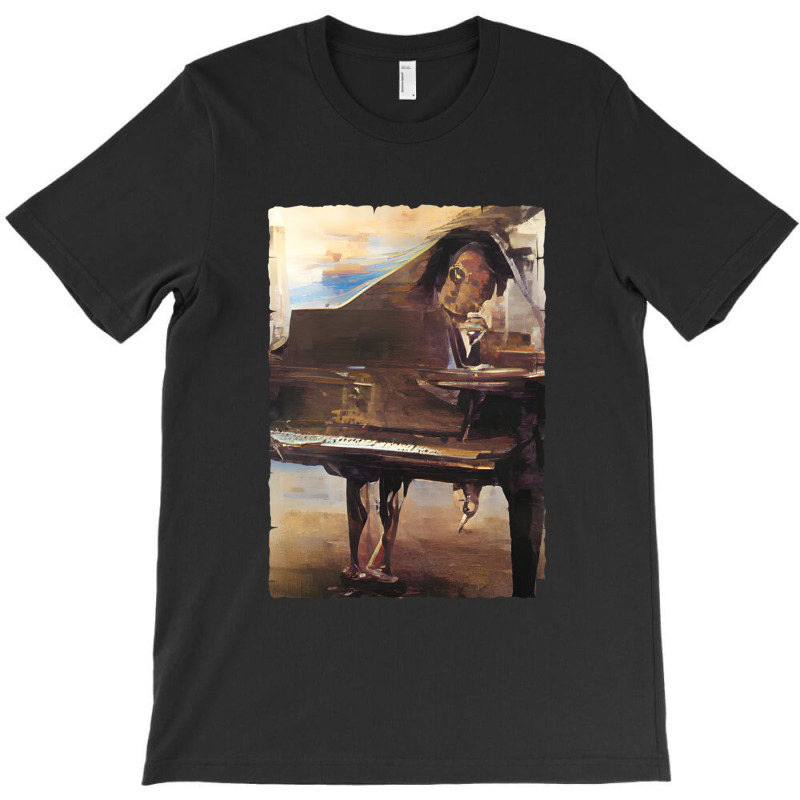 Beautiful Piano Graphic Abstract Futuristic Digital Brush 1 T-Shirt by TIMMYBWRIGHT | Artistshot