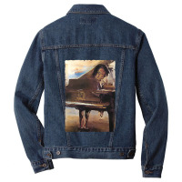 Beautiful Piano Graphic Abstract Futuristic Digital Brush 1 Men Denim Jacket | Artistshot