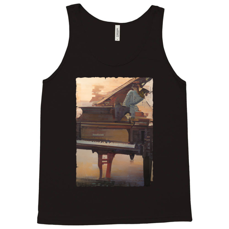 Beautiful Piano Instrument Abstract Futuristic Digital Graphic Tank Top by TIMMYBWRIGHT | Artistshot