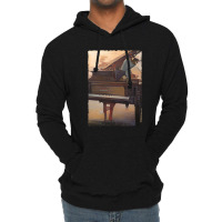 Beautiful Piano Instrument Abstract Futuristic Digital Graphic Lightweight Hoodie | Artistshot