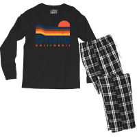 Delano California   Retro Vintage Design Men's Long Sleeve Pajama Set | Artistshot