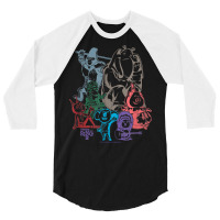Sing 2 Neon Character Group Poster T Shirt 3/4 Sleeve Shirt | Artistshot